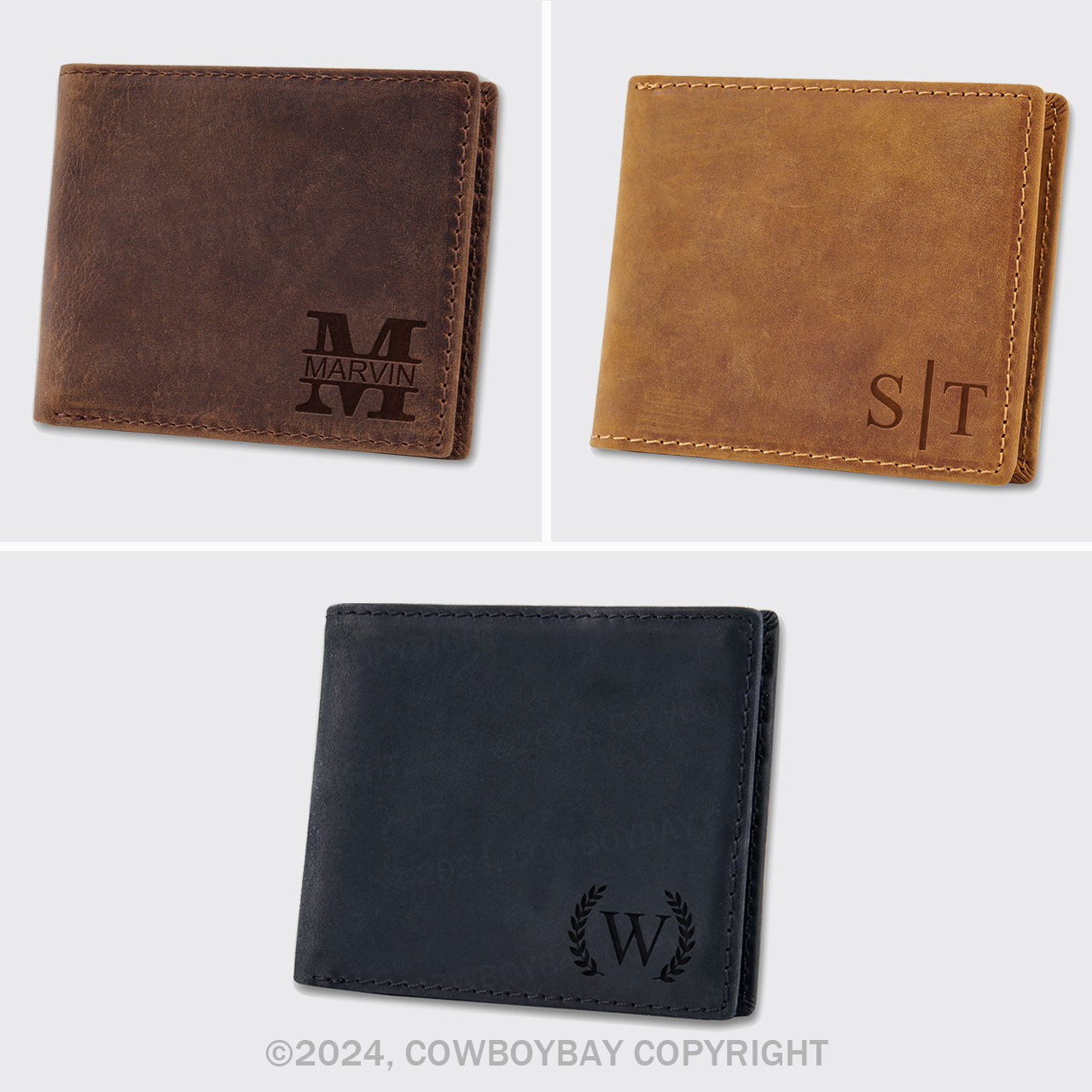 Personalized Vintage Leather Card Bag_1