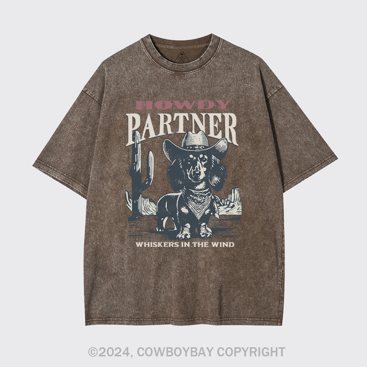 Howdy Partner Cowboy Dog Garment-dye Tees
