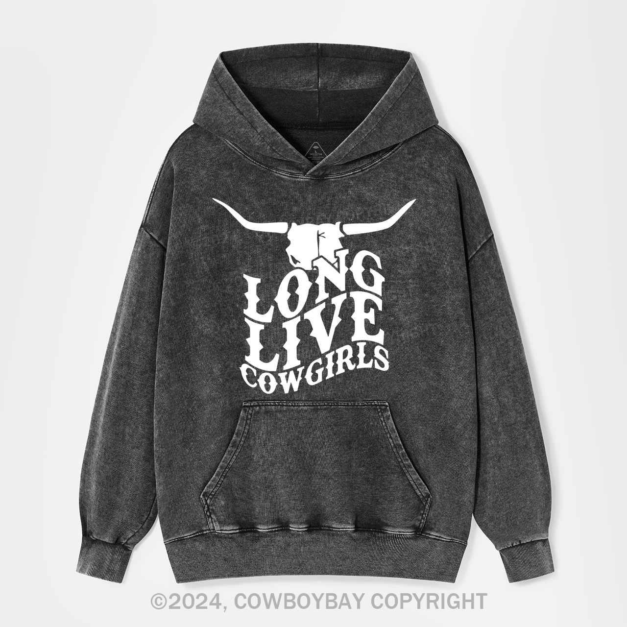 Cow Bull Long Live Cowgirls Garment-Dye Hoodies