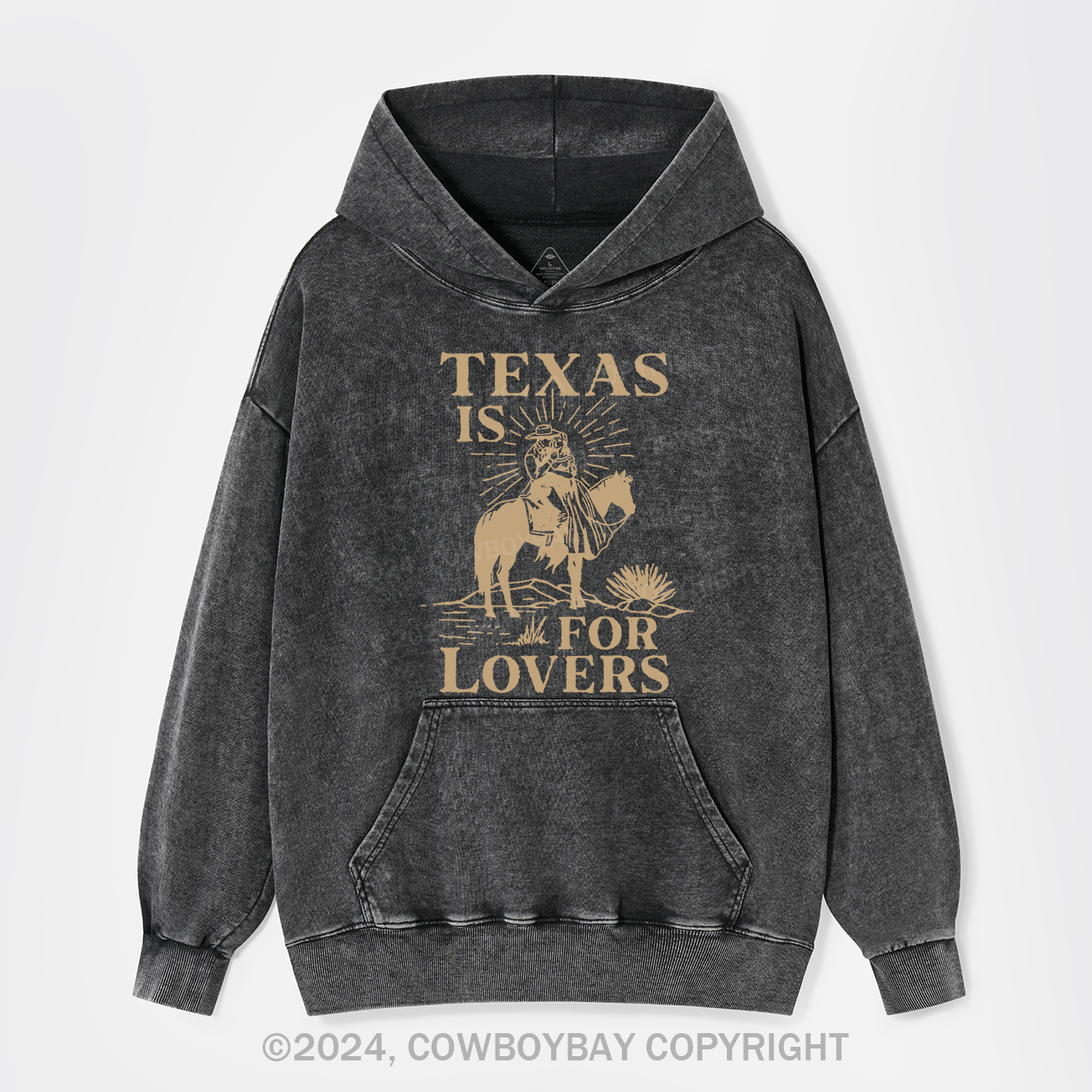 Texas Is For Lovers Giclée Fine Art Garment-Dye Hoodies