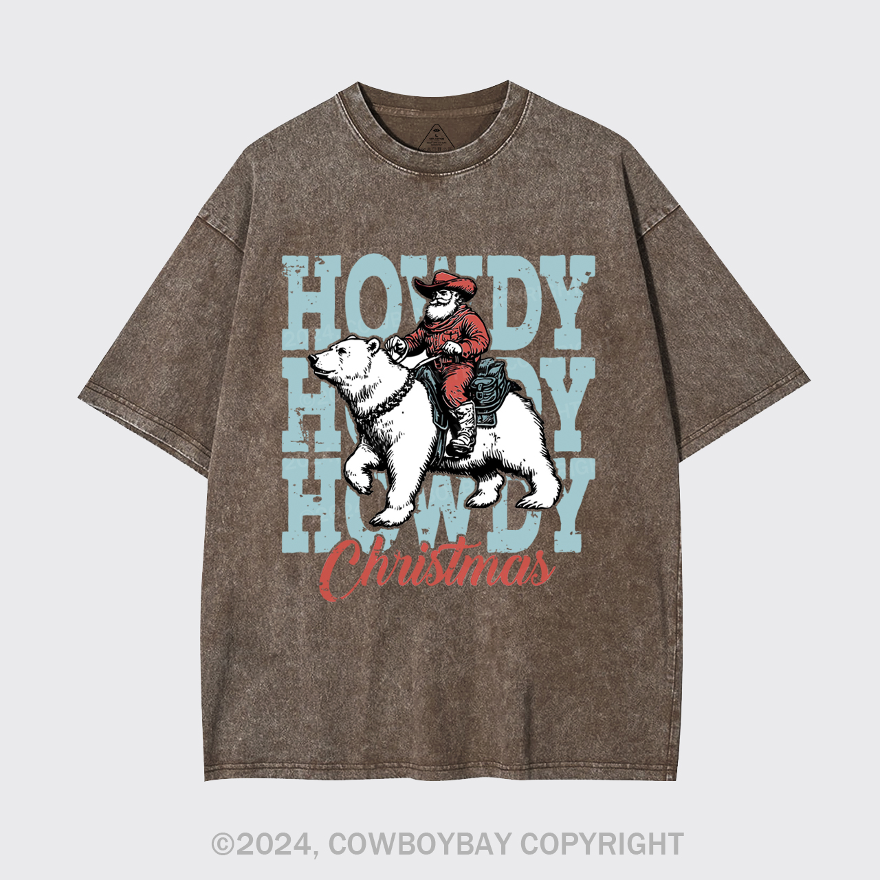 Santa Claus And Polar Bear Garment-dye Tees
