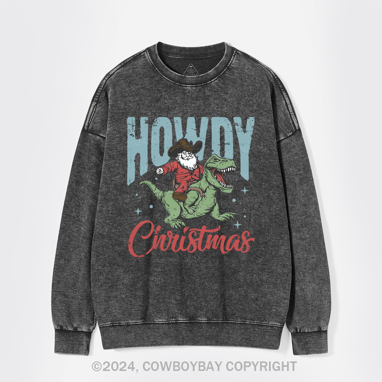 Retro Santa Claus Washed Sweatshirts