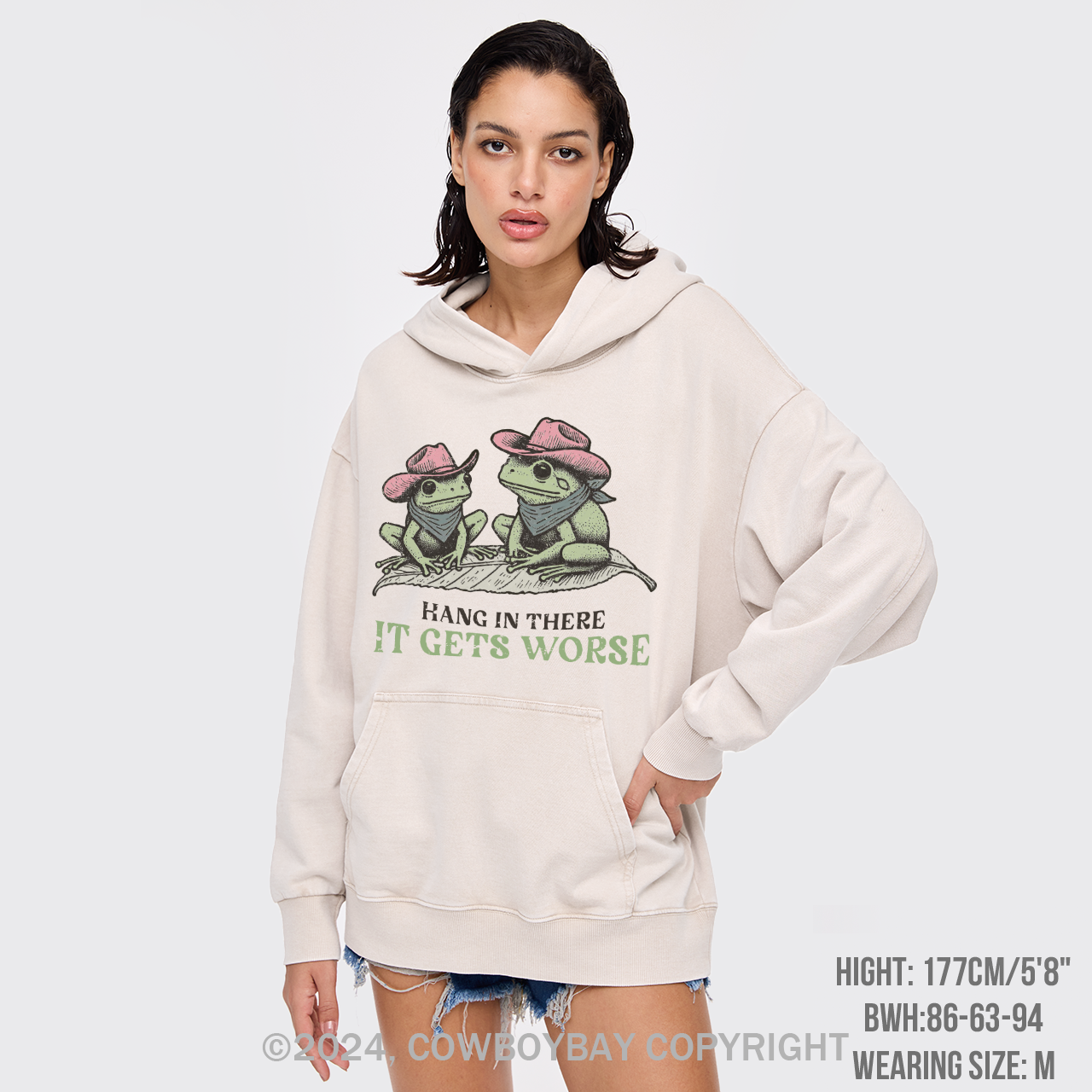 Hang In There, It Gets Worse Garment-Dye Hoodies