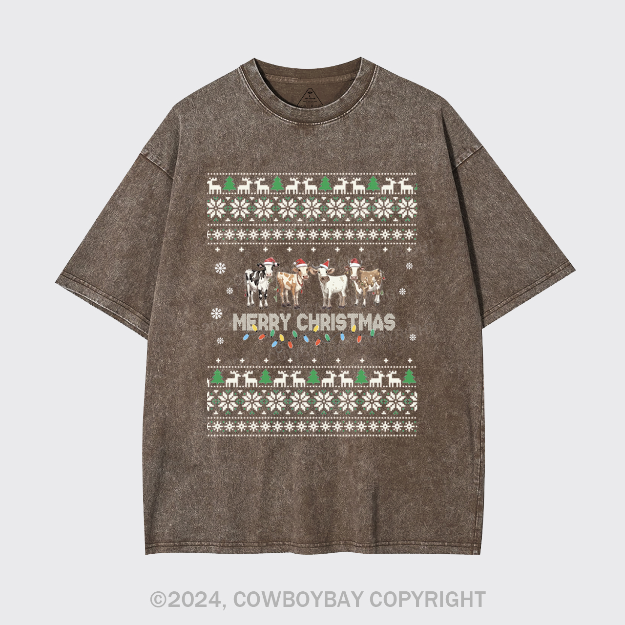 Christmas Cow Garment-dye Tees