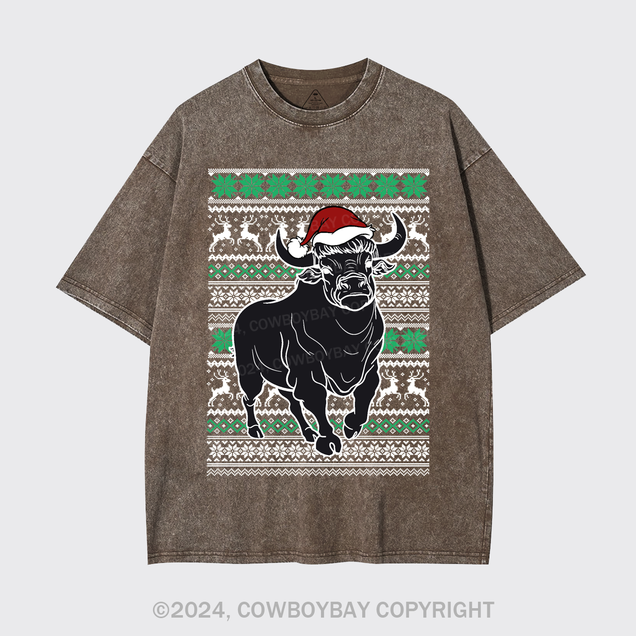 Cow Santa Garment-dye Tees