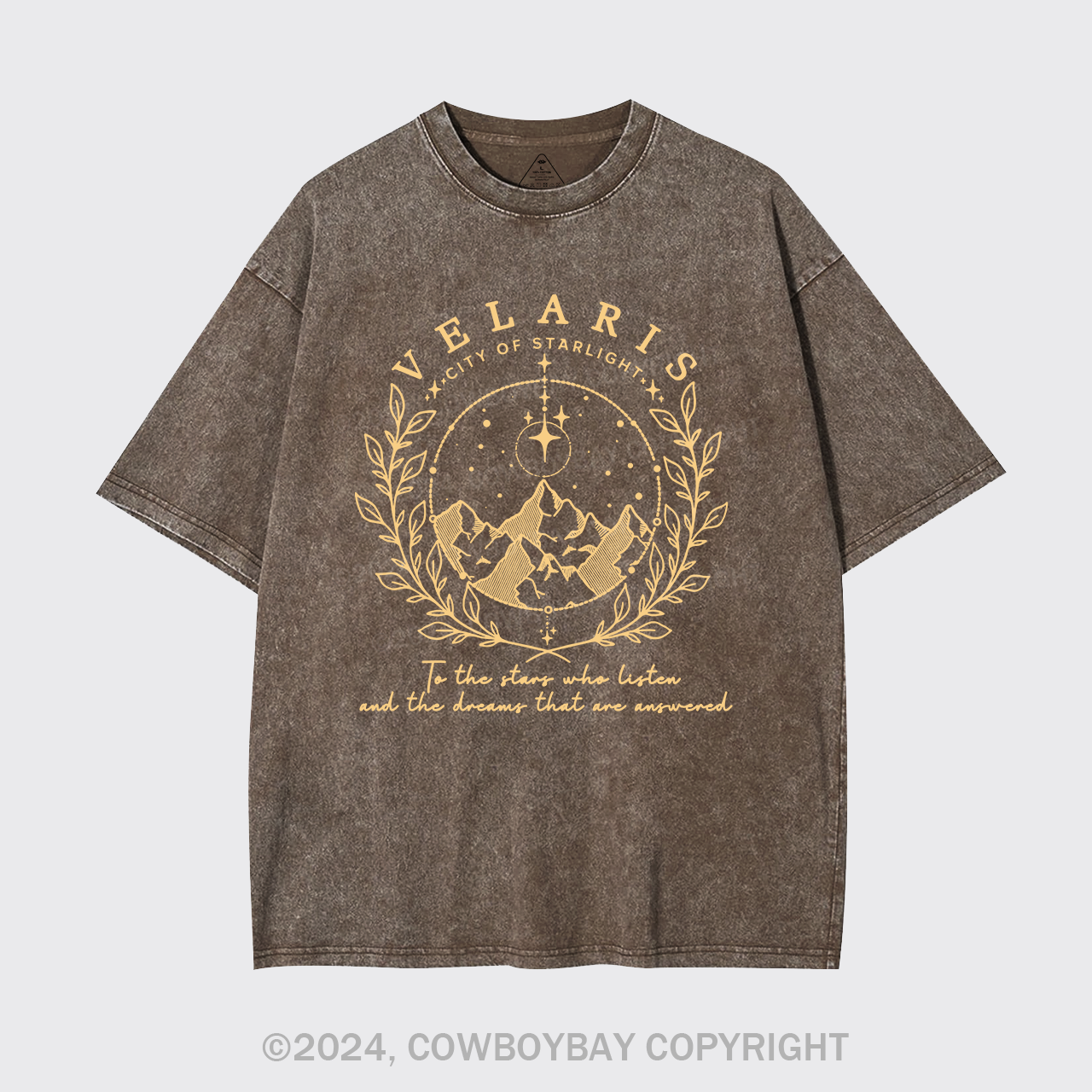 Velaris City Of Starlight Western Cowboy Garment-dye Tees