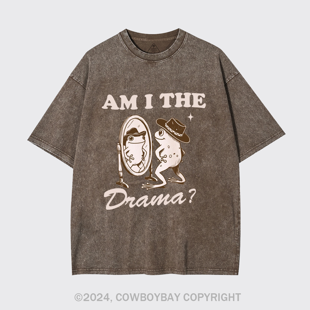 Vintage Retro Funny Frog Garment-dye Tees