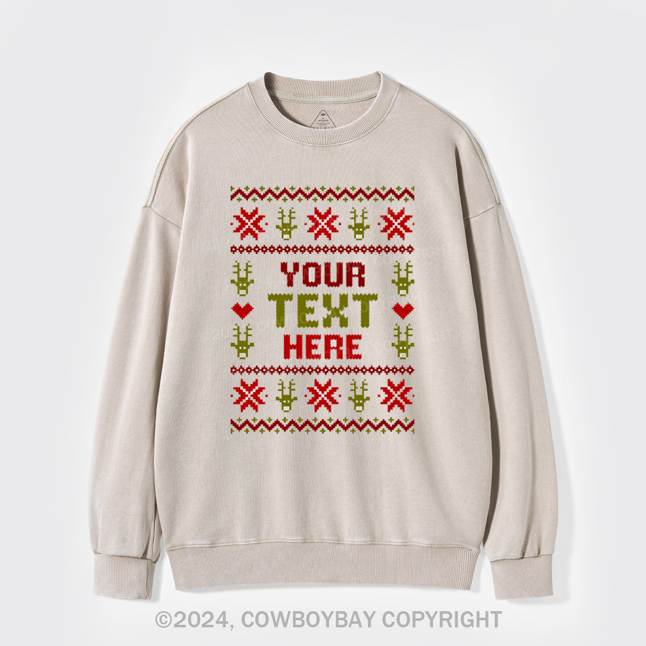 Personalized Name-This Is My Ugly Christmas Washed Sweatshirts