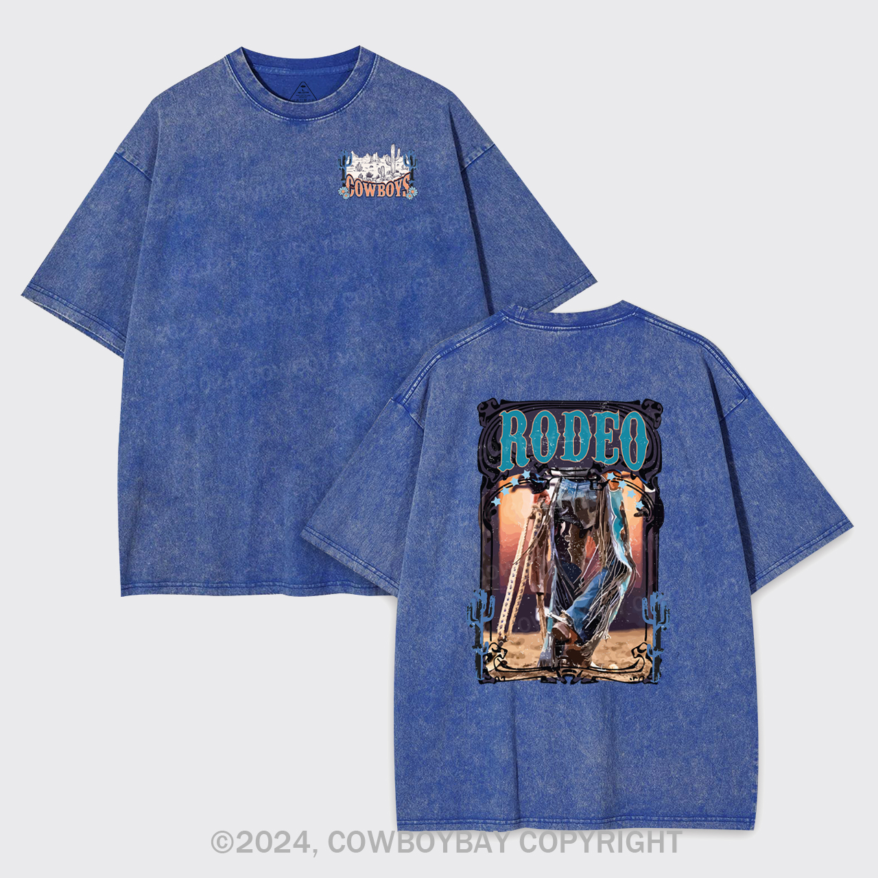 Western Rodeo Wild Cowboy Garment-dye Tees