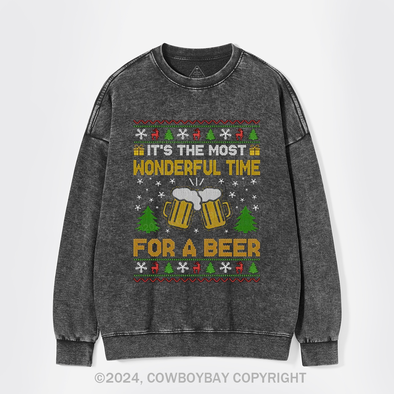 It's The Most Wonderful Time For A Beer Washed Sweatshirts