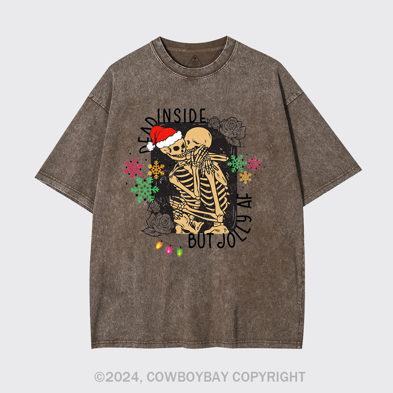 Dead Inside Skeleton Garment-dye Tees