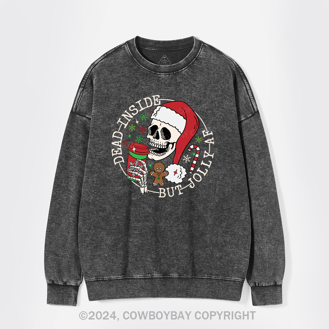 Holiday Spirit, Santa Washed Sweatshirts