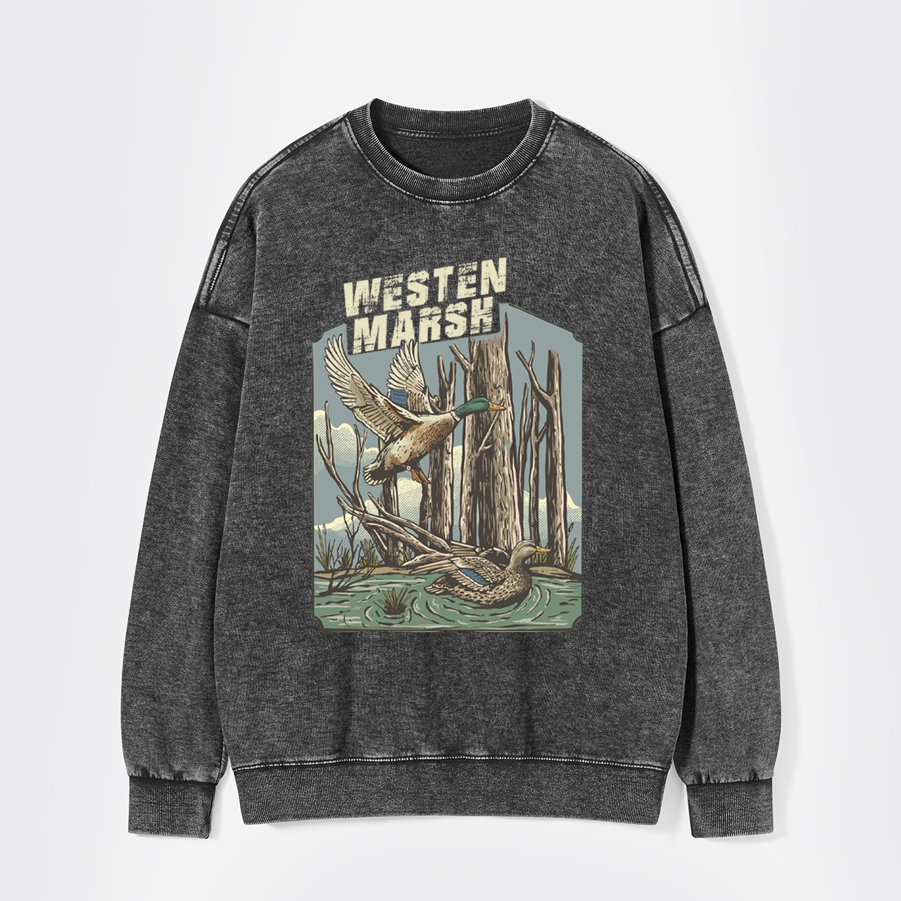 Western Marsh Wildlife Washed Sweatshirts