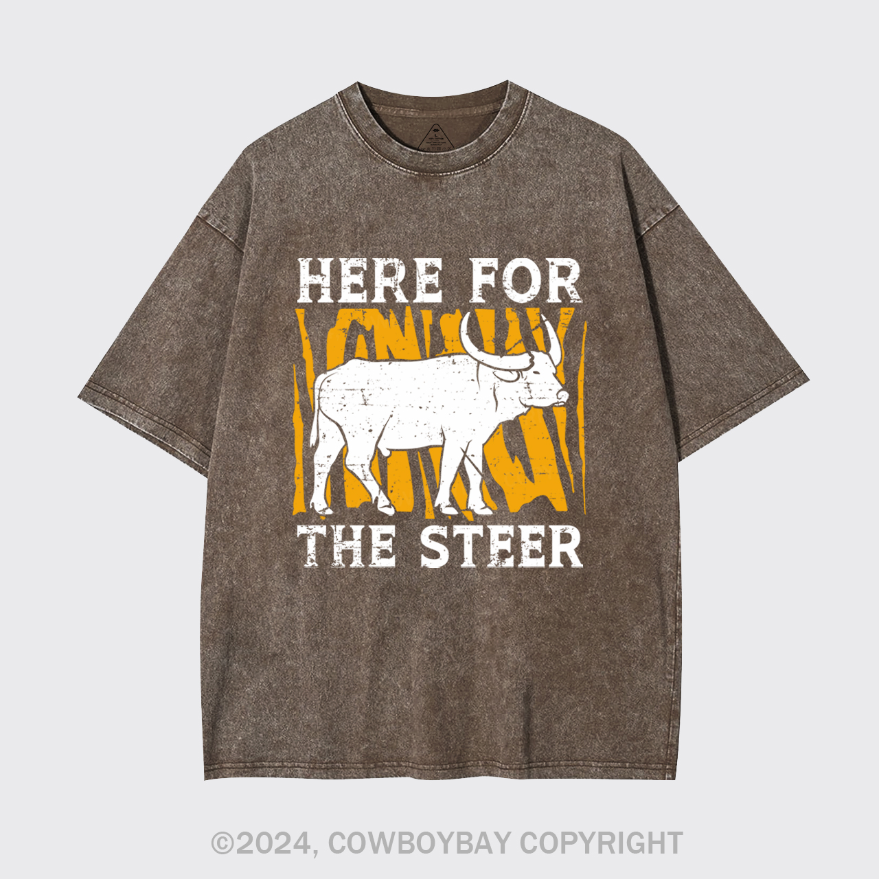 Bull In Arena Steer Wrestler Garment-dye Tees