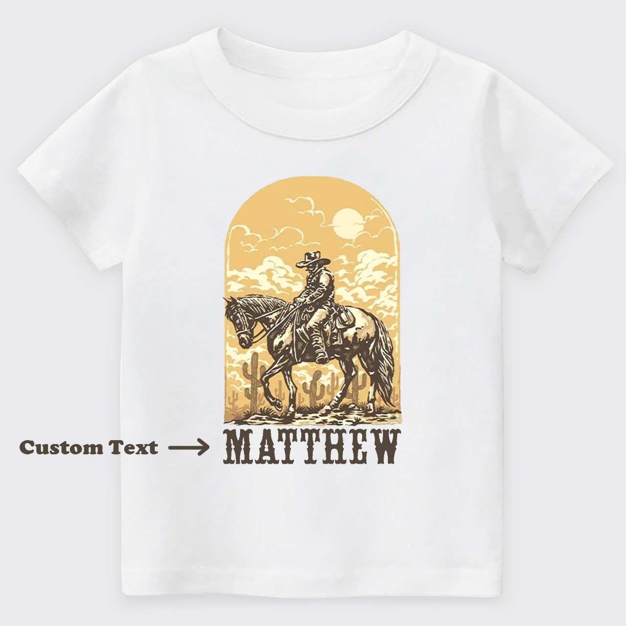 Personalized Cowboy Kids T-shirt