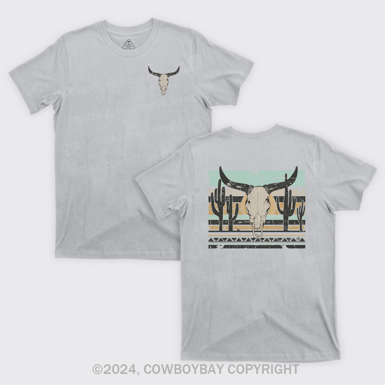 Rock Roll Steer Skull T-Shirts