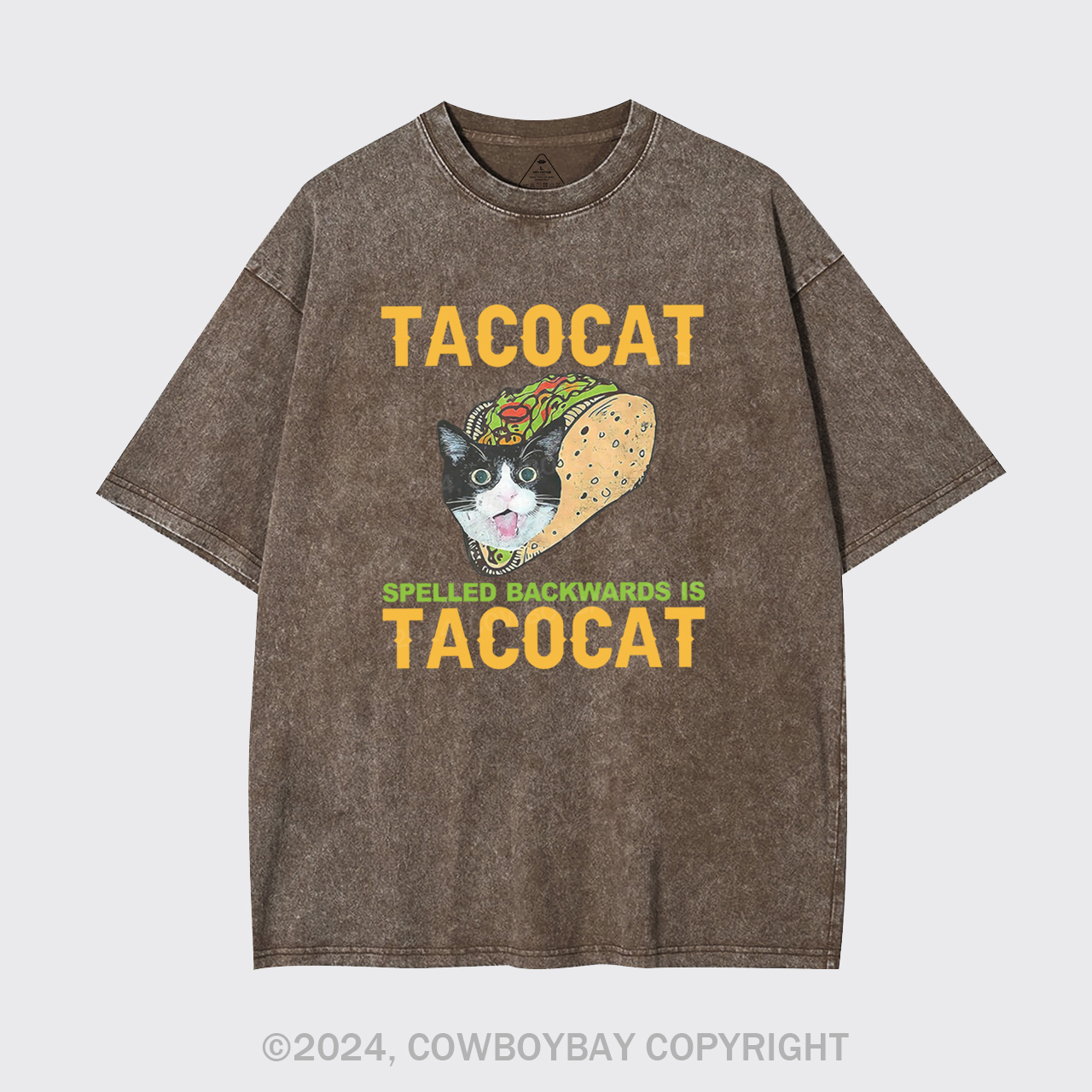 Tacocat Spelled Backwards Is Tacocat Garment-dye Tees