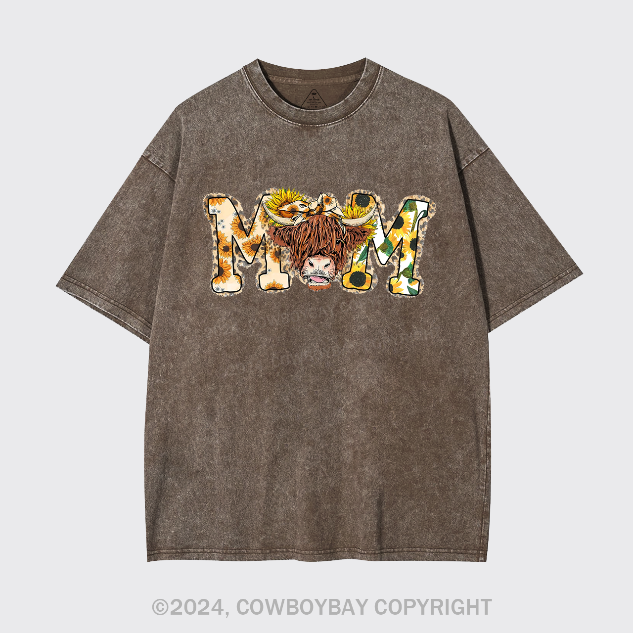 Mom Cow Western Garment-dye Tees