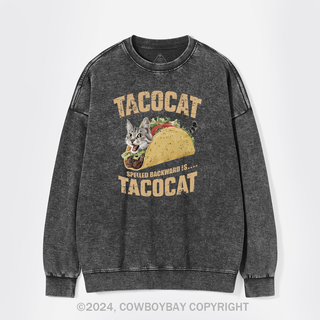 Humorous Foodie Washed Sweatshirts