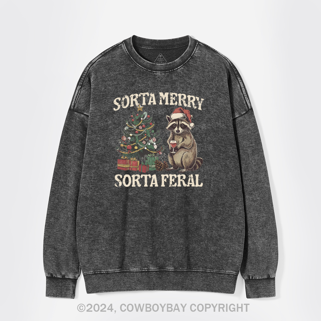 Sorta Merry Sorta Feral Washed Sweatshirts