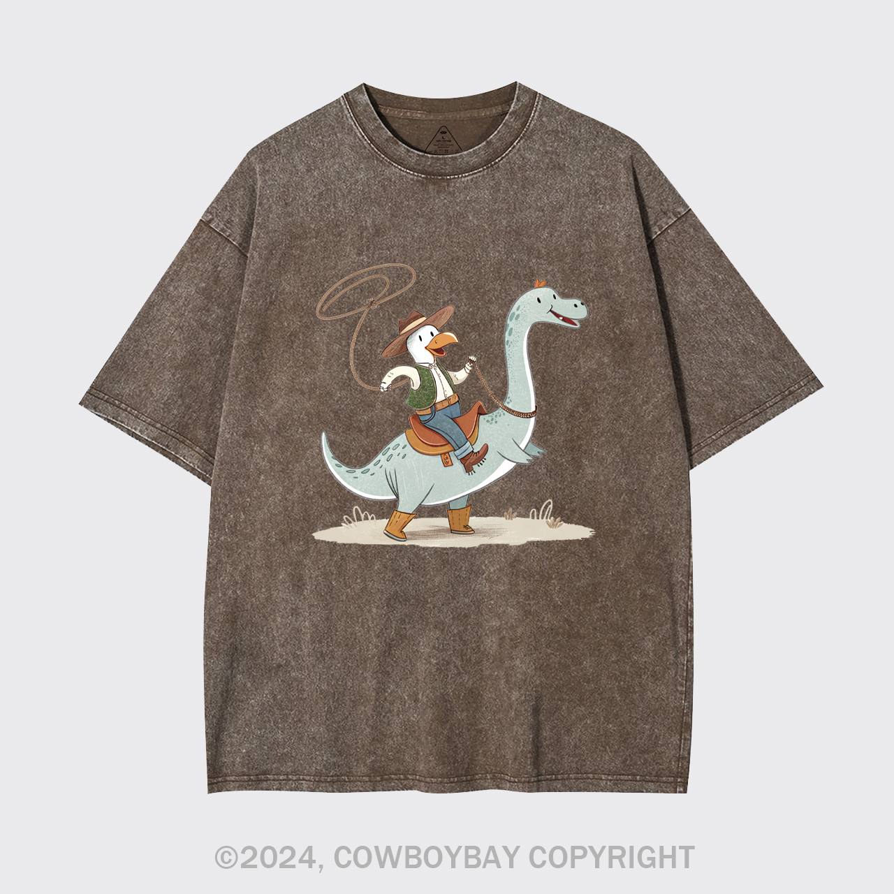 The Dinosaur Wanted To Be A Cowboy Garment-dye Tees