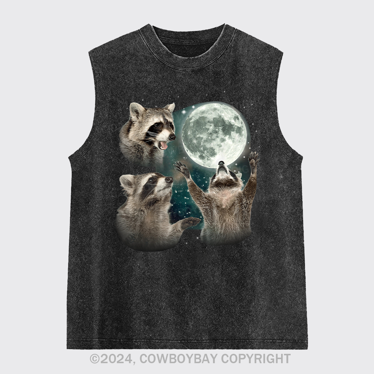 Three Raccoons Washed Tanks