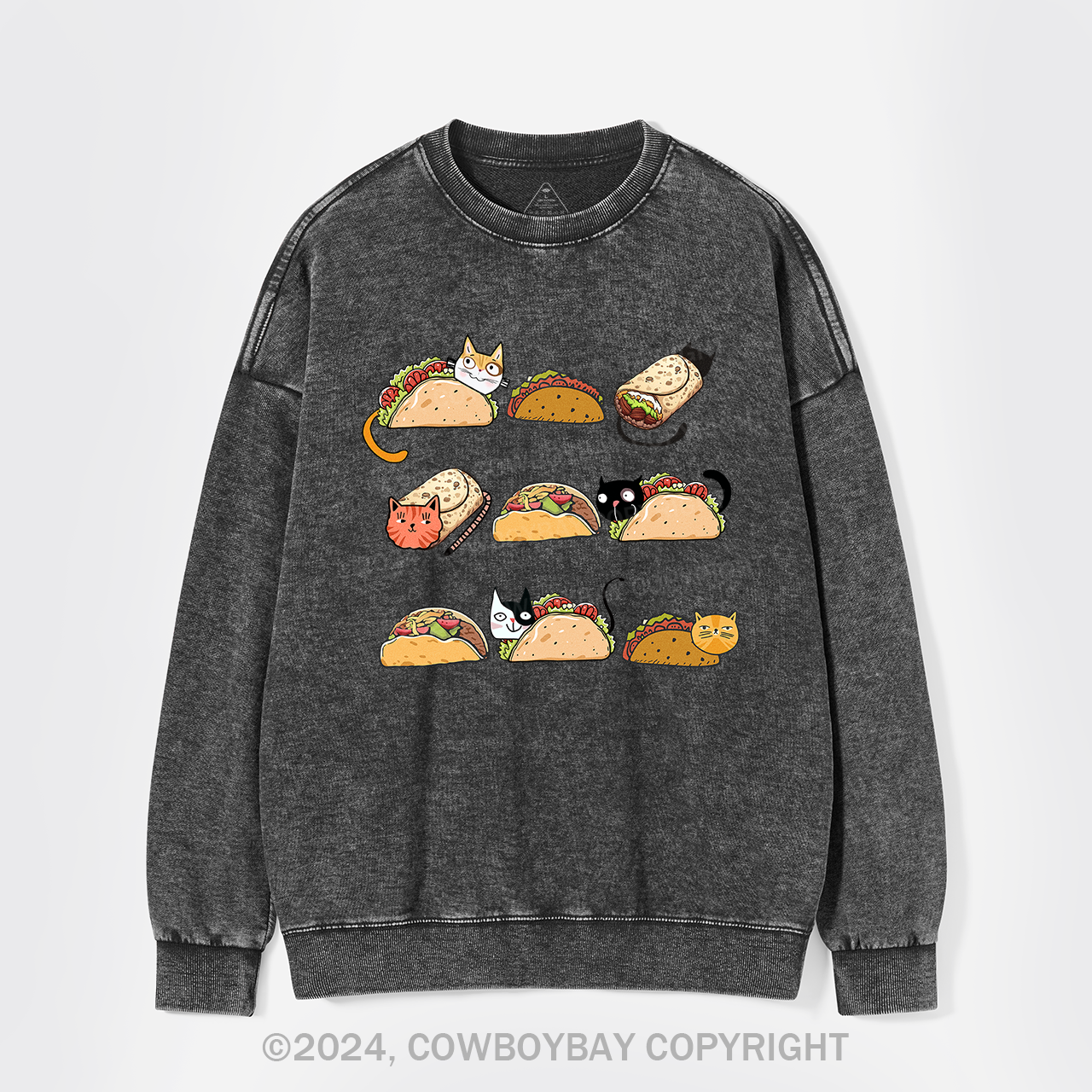 Taco Cat Washed Sweatshirts