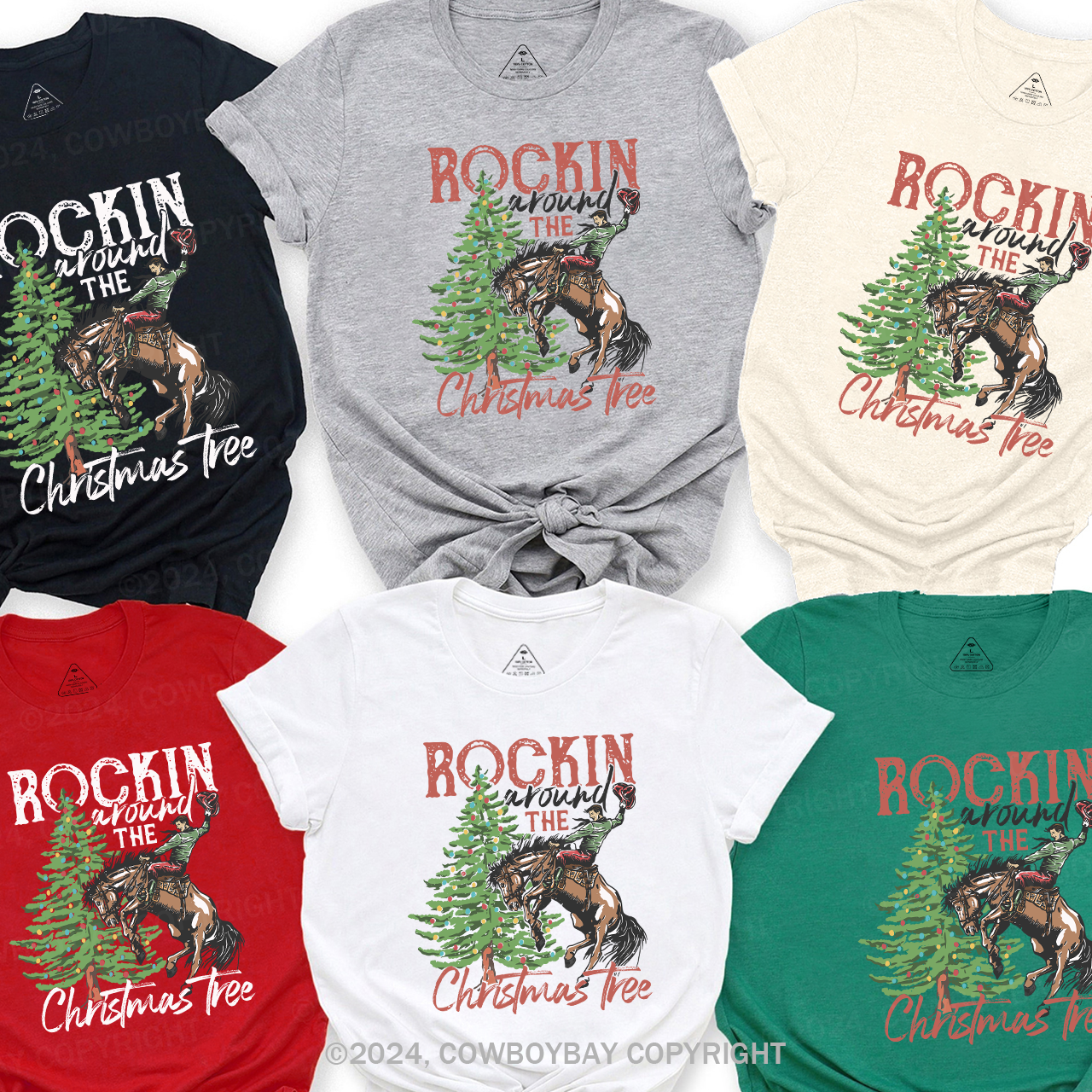 Western Denim Matching Family Christmas Shirt