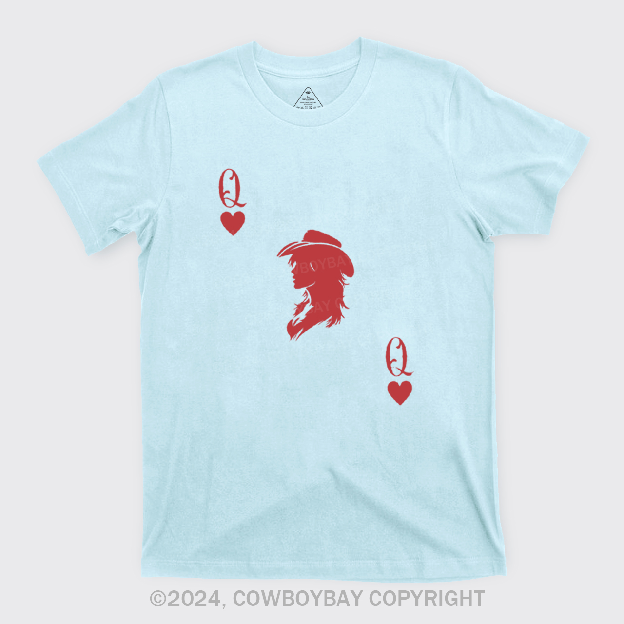 Red King And Queen Of Hearts Couples T-Shirts