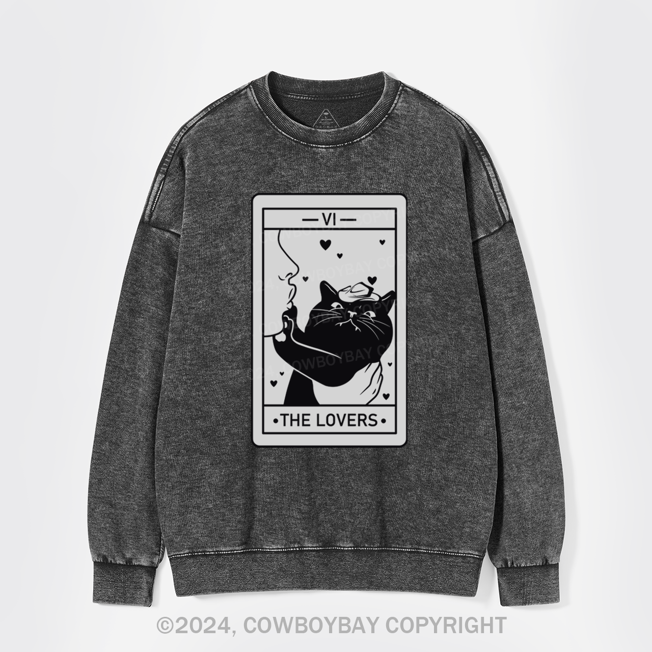 Tarot Cat Washed Sweatshirts