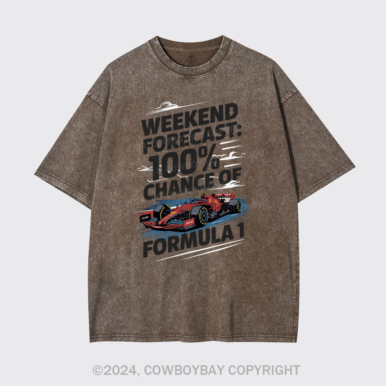 100% Chance Of Formula 1 Garment-dye Tees