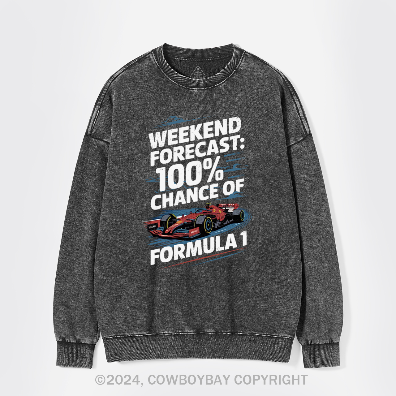 100% Chance Of Formula 1 Washed Sweatshirts