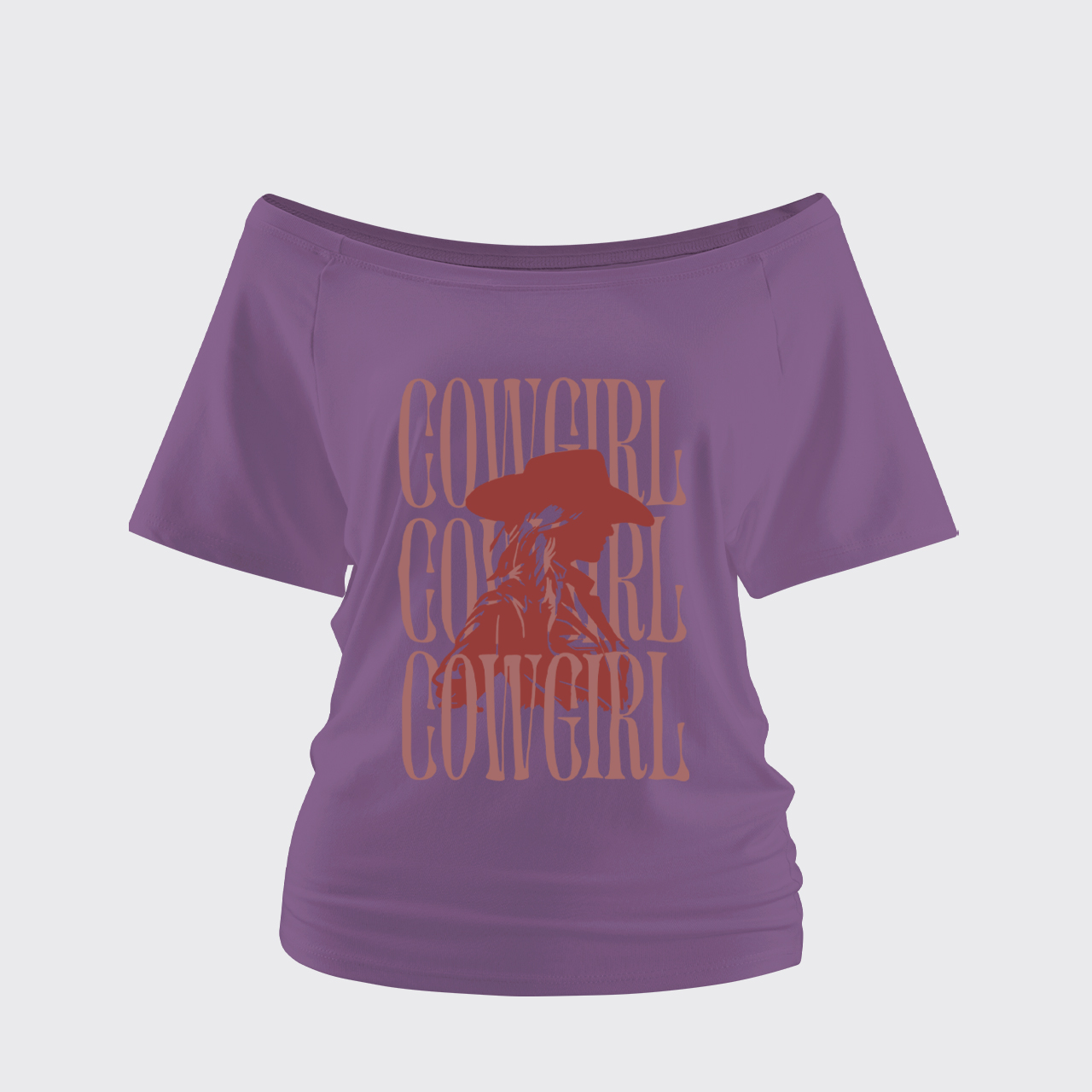 Western Style Cowgirl Off Shoulder Top