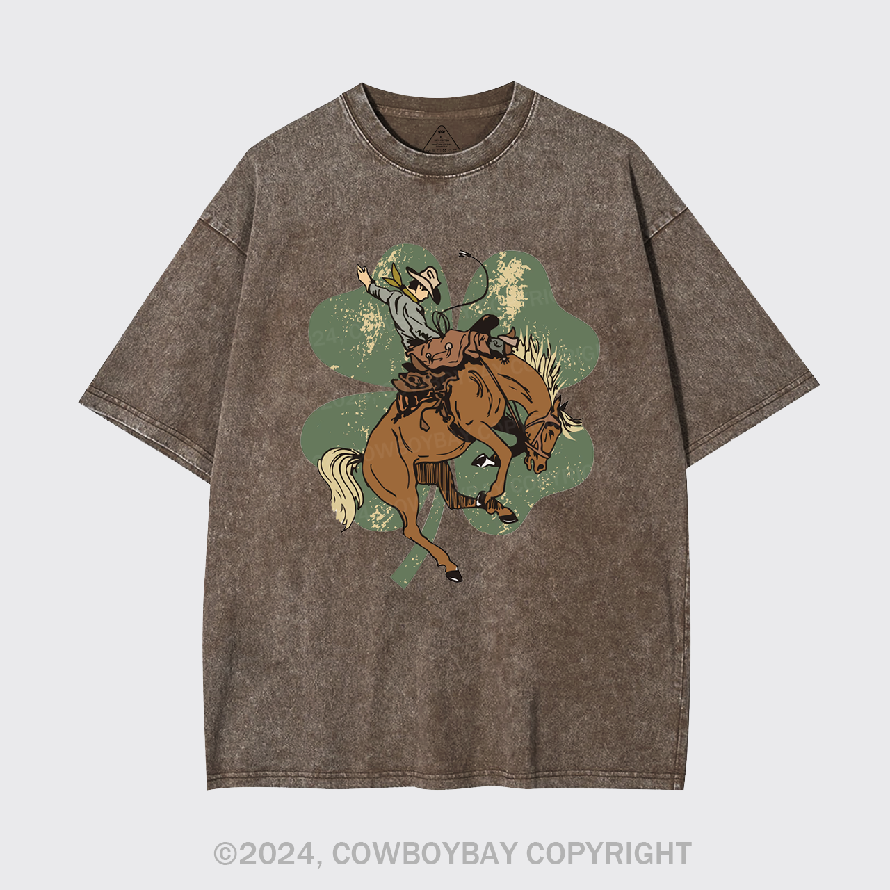 Lucky Bronc Horse Garment-dye Tees