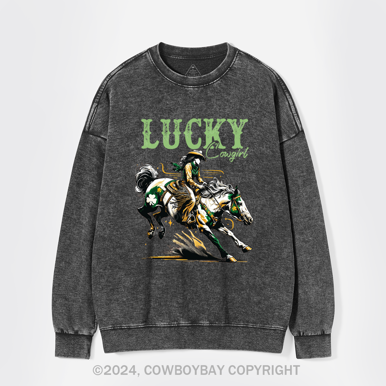Lucky Cowgirl Washed Sweatshirts