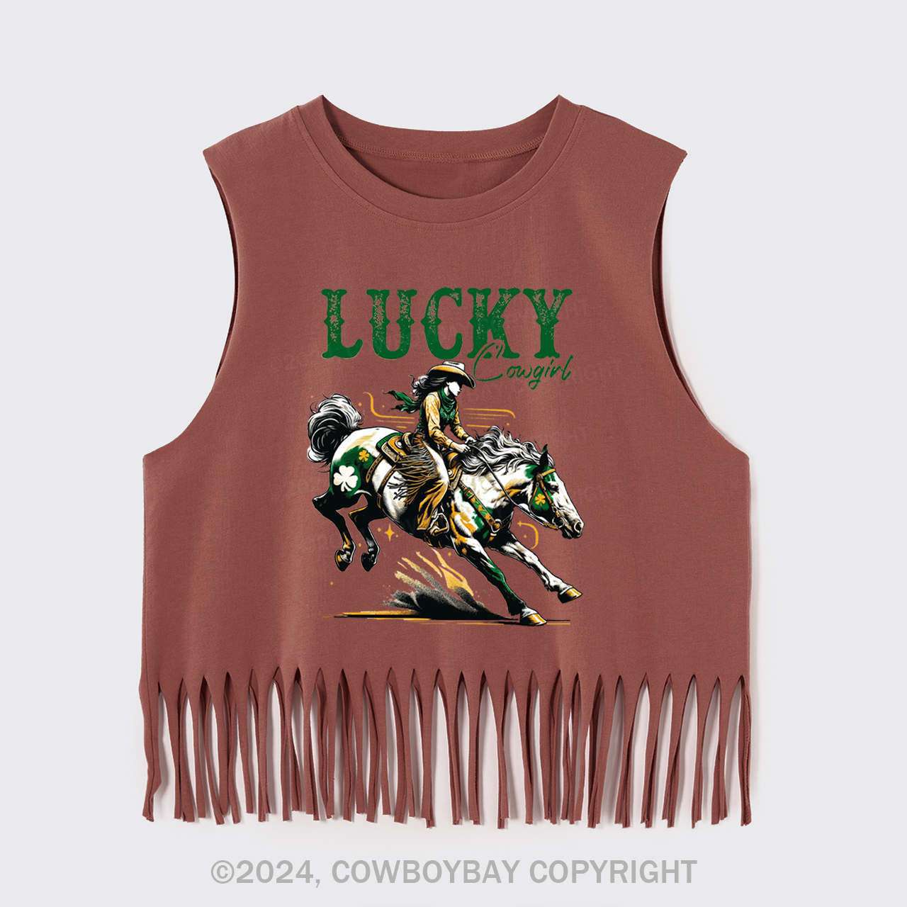 Lucky Cowgirl Fringe Tank