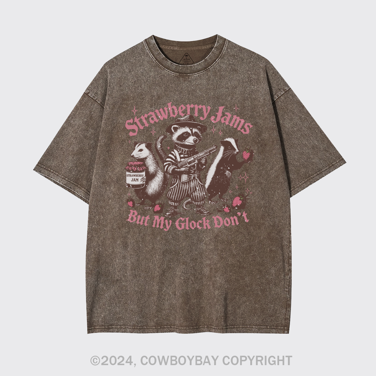 Strawberry Jams But My Glock Don't Garment-dye Tees