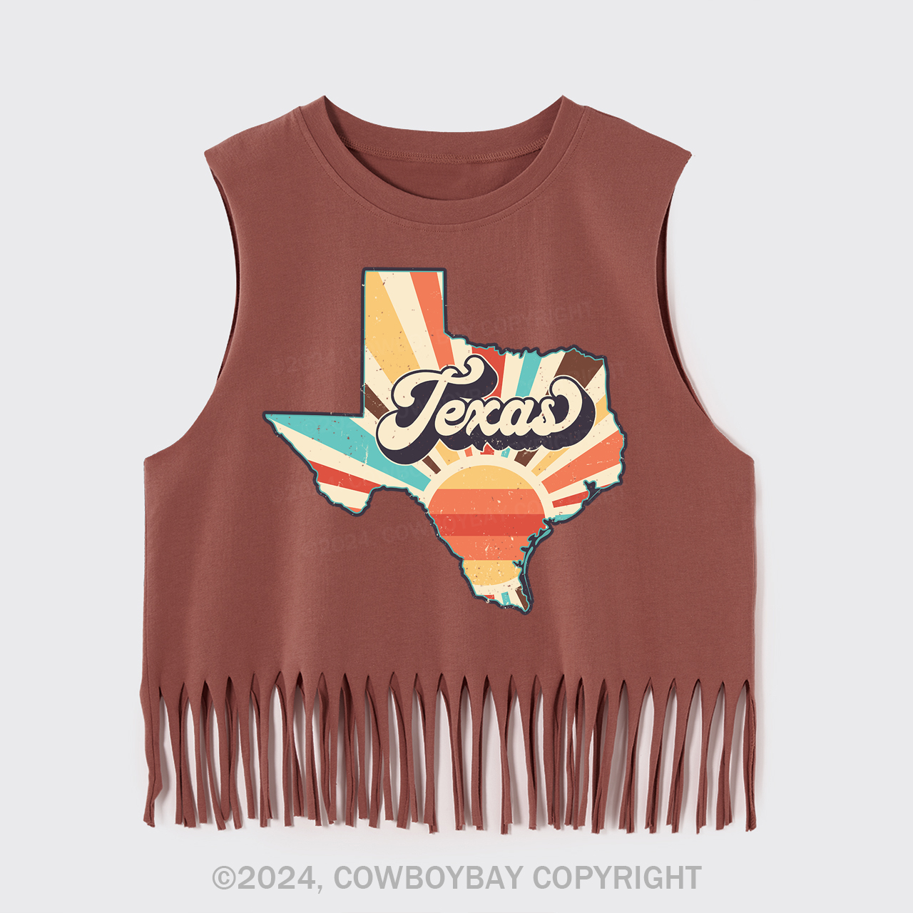 Retro Texas States Clipart Fringe Tank