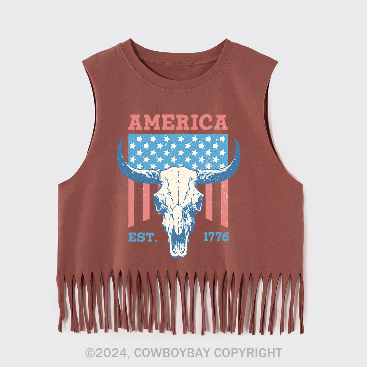 America freedom Est.1776 Fringe Tank