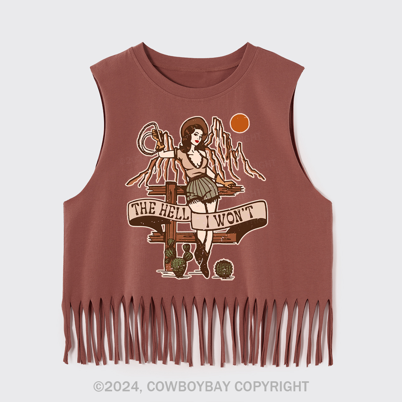 Western The Hell I won't Fringe Tank