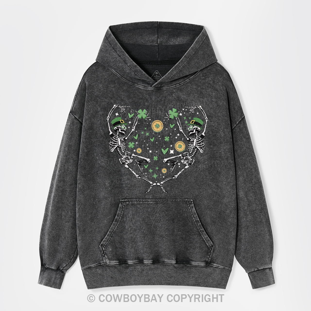 Dancing Skeleton Garment-Dye Hoodies