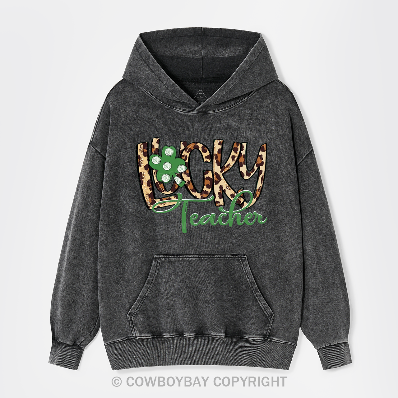 St. Patrick's Day Lucky Teacher Garment-Dye Hoodies