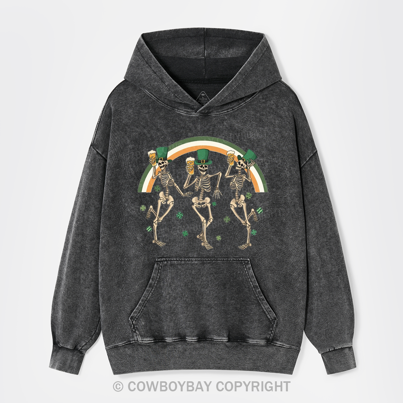 St. Patrick's Skeleton Garment-Dye Hoodies