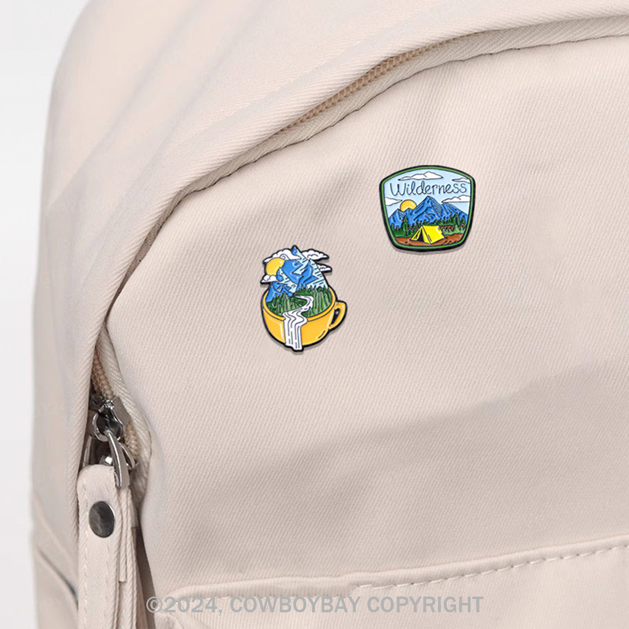 Cartoon Camping_Cowboybay Pin