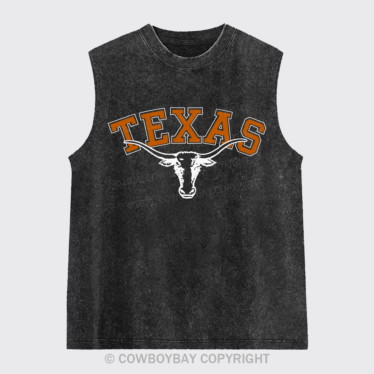Texas Cow Bull Washed Tanks