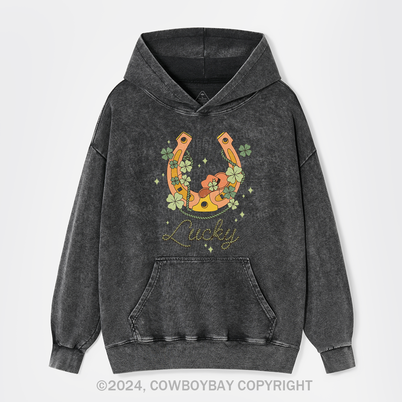 Lucky Saddle Garment-Dye Hoodies