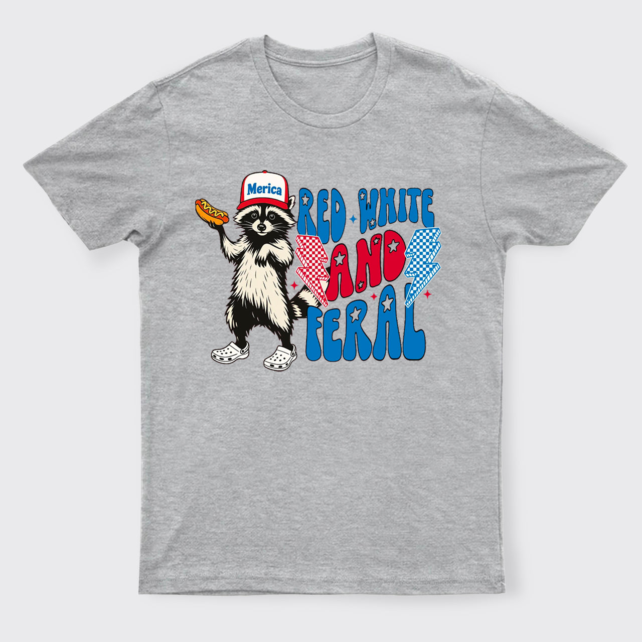 4th Of July-Red White And Feral T-Shirts
