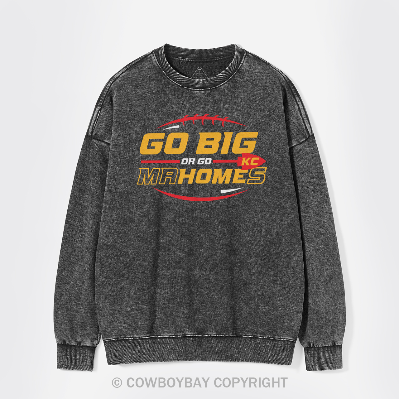 Funny KC Football Washed Sweatshirts