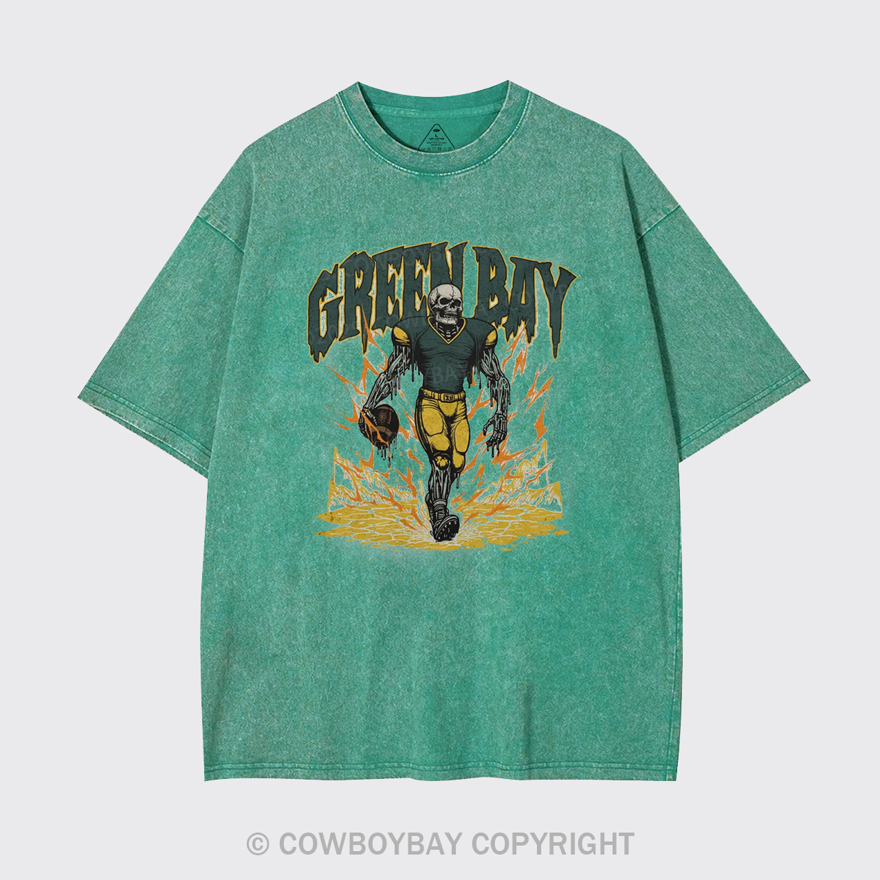 Vintage Skeleton Football Garment-dye Tees