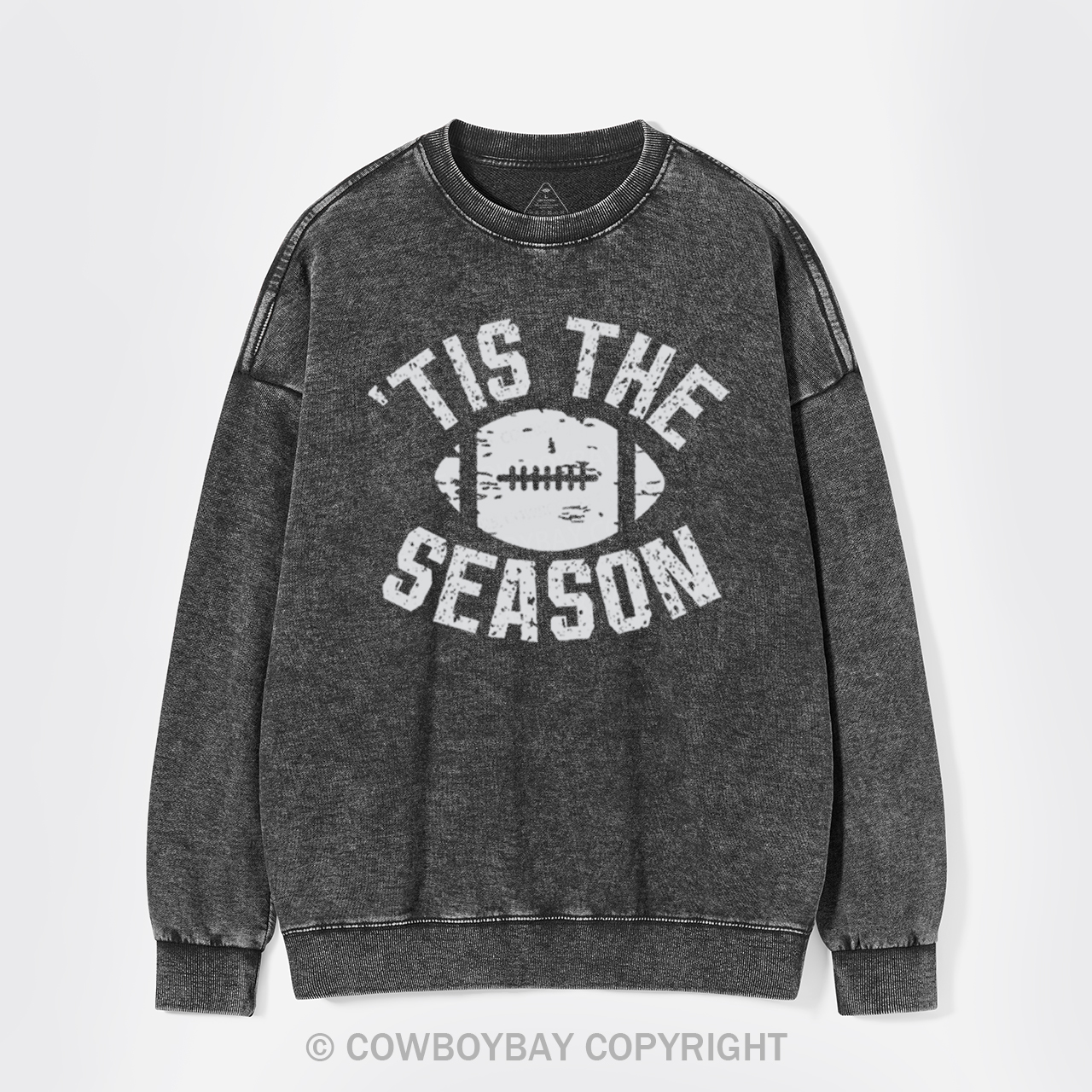 Tis The Season Football Washed Sweatshirts